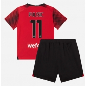 AC Milan Christian Pulisic #11 Hjemmebanetrøje Børn 2023-24 Kortærmet (+ Korte bukser)