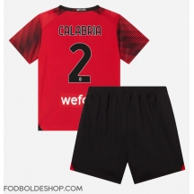 AC Milan Davide Calabria #2 Hjemmebanetrøje Børn 2023-24 Kortærmet (+ Korte bukser)