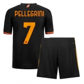 AS Roma Lorenzo Pellegrini #7 Tredjetrøje Børn 2023-24 Kortærmet (+ Korte bukser)
