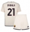 AS Roma Paulo Dybala #21 Udebanetrøje Børn 2023-24 Kortærmet (+ Korte bukser)