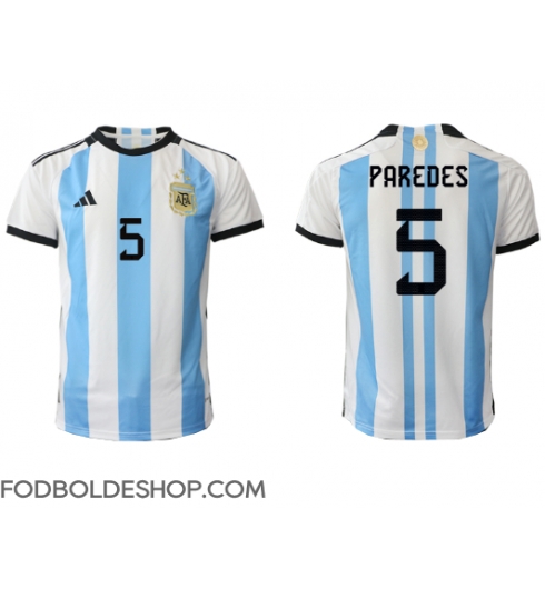 Argentina Leandro Paredes #5 Hjemmebanetrøje VM 2022 Kortærmet