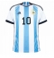Argentina Lionel Messi #10 Hjemmebanetrøje VM 2022 Kortærmet