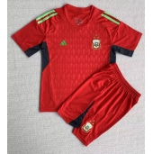 Argentina Målmand Udebanetrøje Børn VM 2022 Kortærmet (+ Korte bukser)