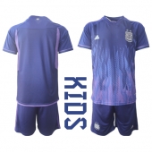 Argentina Udebanetrøje Børn VM 2022 Kortærmet (+ Korte bukser)