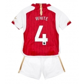 Arsenal Benjamin White #4 Hjemmebanetrøje Børn 2023-24 Kortærmet (+ Korte bukser)