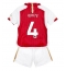 Arsenal Benjamin White #4 Hjemmebanetrøje Børn 2023-24 Kortærmet (+ Korte bukser)
