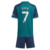 Arsenal Bukayo Saka #7 Tredjetrøje Børn 2023-24 Kortærmet (+ Korte bukser)