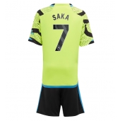 Arsenal Bukayo Saka #7 Udebanetrøje Børn 2023-24 Kortærmet (+ Korte bukser)