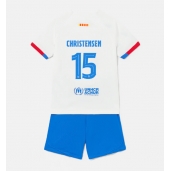 Barcelona Andreas Christensen #15 Udebanetrøje Børn 2023-24 Kortærmet (+ Korte bukser)