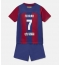 Barcelona Ferran Torres #7 Hjemmebanetrøje Børn 2023-24 Kortærmet (+ Korte bukser)