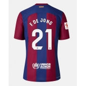 Barcelona Frenkie de Jong #21 Hjemmebanetrøje 2023-24 Kortærmet