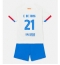 Barcelona Frenkie de Jong #21 Udebanetrøje Børn 2023-24 Kortærmet (+ Korte bukser)