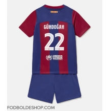 Barcelona Ilkay Gundogan #22 Hjemmebanetrøje Børn 2023-24 Kortærmet (+ Korte bukser)
