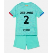 Barcelona Joao Cancelo #2 Tredjetrøje Børn 2023-24 Kortærmet (+ Korte bukser)
