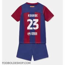 Barcelona Jules Kounde #23 Hjemmebanetrøje Børn 2023-24 Kortærmet (+ Korte bukser)