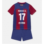 Barcelona Marcos Alonso #17 Hjemmebanetrøje Børn 2023-24 Kortærmet (+ Korte bukser)