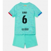 Barcelona Paez Gavi #6 Tredjetrøje Børn 2023-24 Kortærmet (+ Korte bukser)