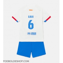 Barcelona Paez Gavi #6 Udebanetrøje Børn 2023-24 Kortærmet (+ Korte bukser)