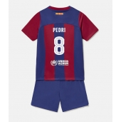 Barcelona Pedri Gonzalez #8 Hjemmebanetrøje Børn 2023-24 Kortærmet (+ Korte bukser)