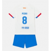 Barcelona Pedri Gonzalez #8 Udebanetrøje Børn 2023-24 Kortærmet (+ Korte bukser)
