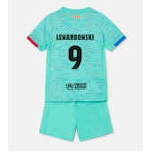 Barcelona Robert Lewandowski #9 Tredjetrøje Børn 2023-24 Kortærmet (+ Korte bukser)