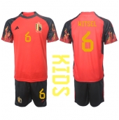 Belgien Axel Witsel #6 Hjemmebanetrøje Børn VM 2022 Kortærmet (+ Korte bukser)