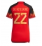 Belgien Charles De Ketelaere #22 Hjemmebanetrøje Dame VM 2022 Kortærmet