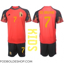 Belgien Kevin De Bruyne #7 Hjemmebanetrøje Børn VM 2022 Kortærmet (+ Korte bukser)