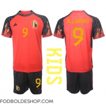 Belgien Romelu Lukaku #9 Hjemmebanetrøje Børn VM 2022 Kortærmet (+ Korte bukser)