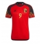 Belgien Romelu Lukaku #9 Hjemmebanetrøje VM 2022 Kortærmet