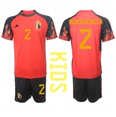 Belgien Toby Alderweireld #2 Hjemmebanetrøje Børn VM 2022 Kortærmet (+ Korte bukser)