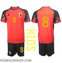Belgien Youri Tielemans #8 Hjemmebanetrøje Børn VM 2022 Kortærmet (+ Korte bukser)