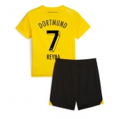 Borussia Dortmund Giovanni Reyna #7 Hjemmebanetrøje Børn 2023-24 Kortærmet (+ Korte bukser)