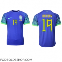 Brasilien Antony #19 Udebanetrøje VM 2022 Kortærmet