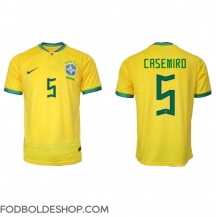 Brasilien Casemiro #5 Hjemmebanetrøje VM 2022 Kortærmet