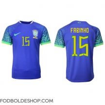 Brasilien Fabinho #15 Udebanetrøje VM 2022 Kortærmet