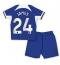 Chelsea Reece James #24 Hjemmebanetrøje Børn 2023-24 Kortærmet (+ Korte bukser)