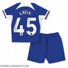 Chelsea Romeo Lavia #45 Hjemmebanetrøje Børn 2023-24 Kortærmet (+ Korte bukser)