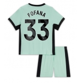 Chelsea Wesley Fofana #33 Tredjetrøje Børn 2023-24 Kortærmet (+ Korte bukser)