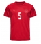 Danmark Joakim Maehle #5 Hjemmebanetrøje VM 2022 Kortærmet