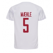 Danmark Joakim Maehle #5 Udebanetrøje VM 2022 Kortærmet