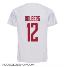 Danmark Kasper Dolberg #12 Udebanetrøje VM 2022 Kortærmet