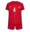 Danmark Simon Kjaer #4 Hjemmebanetrøje Børn VM 2022 Kortærmet (+ Korte bukser)