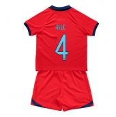 England Declan Rice #4 Udebanetrøje Børn VM 2022 Kortærmet (+ Korte bukser)