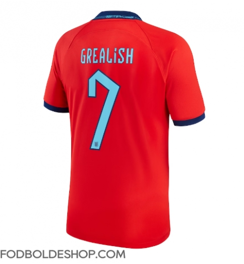 England Jack Grealish #7 Udebanetrøje VM 2022 Kortærmet