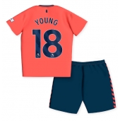 Everton Ashley Young #18 Udebanetrøje Børn 2023-24 Kortærmet (+ Korte bukser)