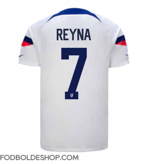 Forenede Stater Giovanni Reyna #7 Hjemmebanetrøje VM 2022 Kortærmet