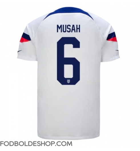 Forenede Stater Yunus Musah #6 Hjemmebanetrøje VM 2022 Kortærmet