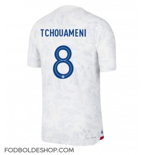 Frankrig Aurelien Tchouameni #8 Udebanetrøje VM 2022 Kortærmet