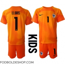 Frankrig Hugo Lloris #1 Målmand Hjemmebanetrøje Børn VM 2022 Kortærmet (+ Korte bukser)